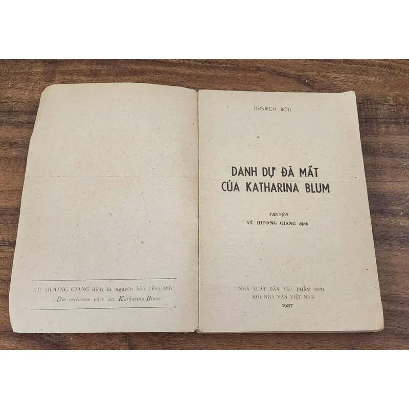 Tiểu thuyết DANH DỰ ĐÃ MẤT CỦA KATHARINA BLUM - Heinrich Böll (Nobel Văn chương 1972)  732038