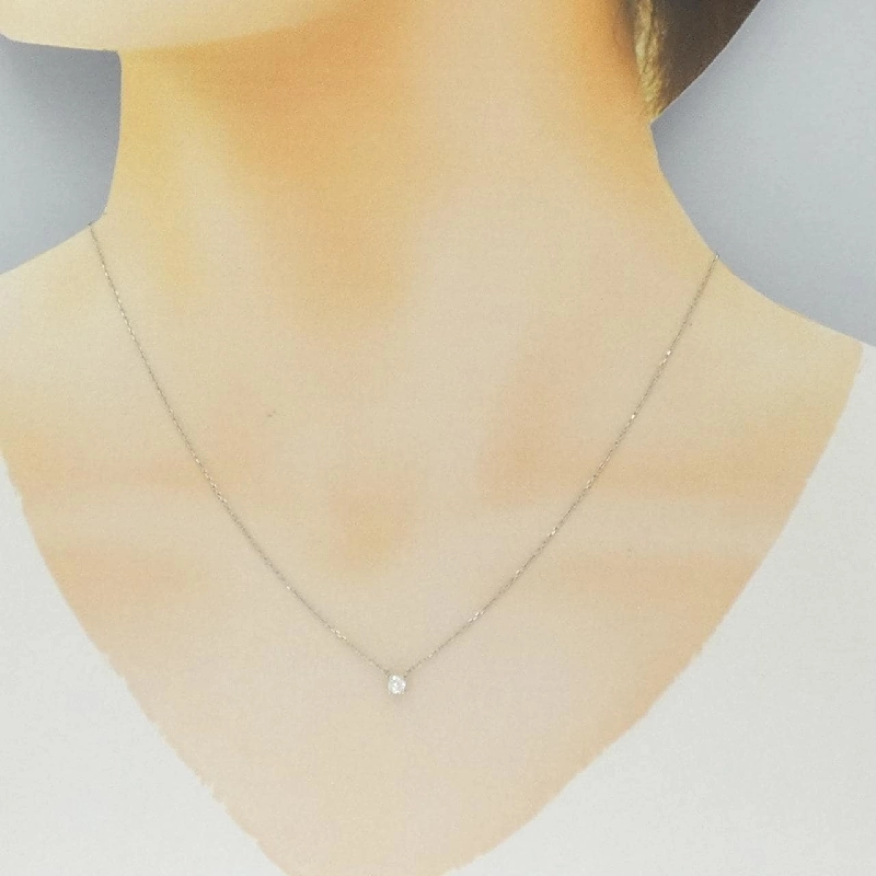 PT950 Solitaire Diamond Necklace - Hàng hiệu Authentic 857659