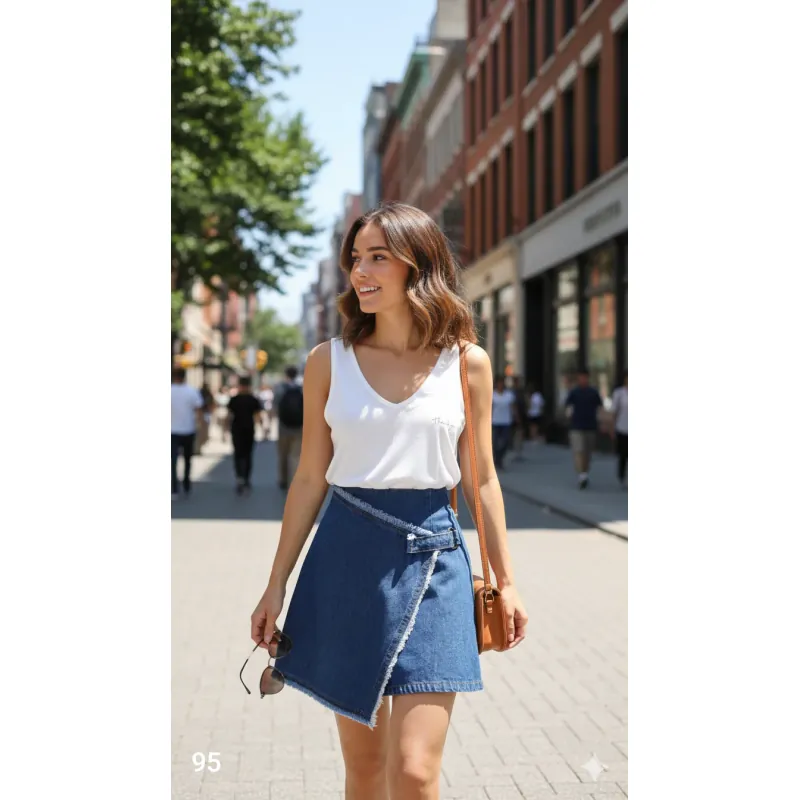 Chân váy jean ngắn, chưa sử dụng, free size từ 45-55kg, màu xanh biển, đen 753157