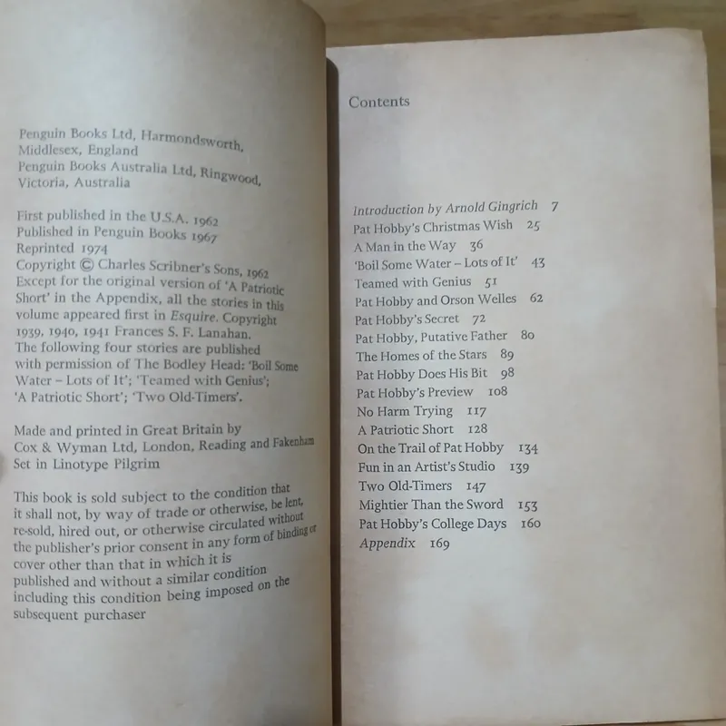 The Pat Hobby Stories - F. Scott Fitzgerald 711749