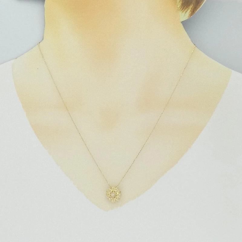 K18YG Dây chuyền kim cương 0.20CT - Hàng hiệu Chính hãng 860063