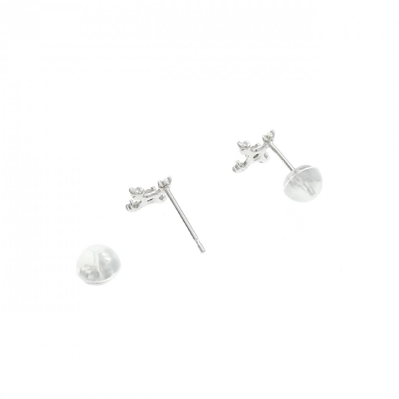 K18WG Bông tai kim cương chéo 0.04CT - Hàng hiệu Chính hãng 867804