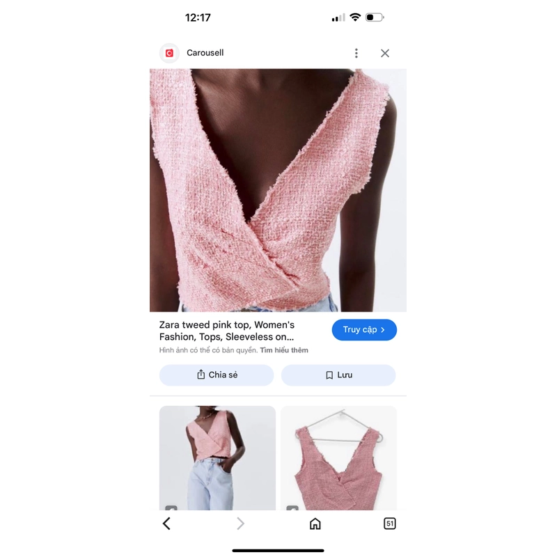 Áo Zara hồng 532317