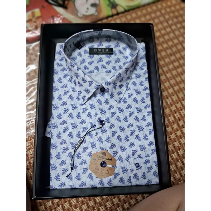 Áo sơ mi nam Owen body fit size 43 mới tinh còn nguyên mác, có cả hộp và túi xách đi kèm 511528