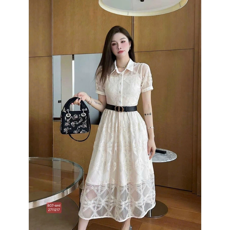 Thanh lý đầm quảng châu cao cấp ren trắng 453820