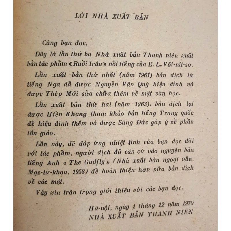 Tác phẩm VH kinh điển: RUỒI TRÂU (1971) 751147