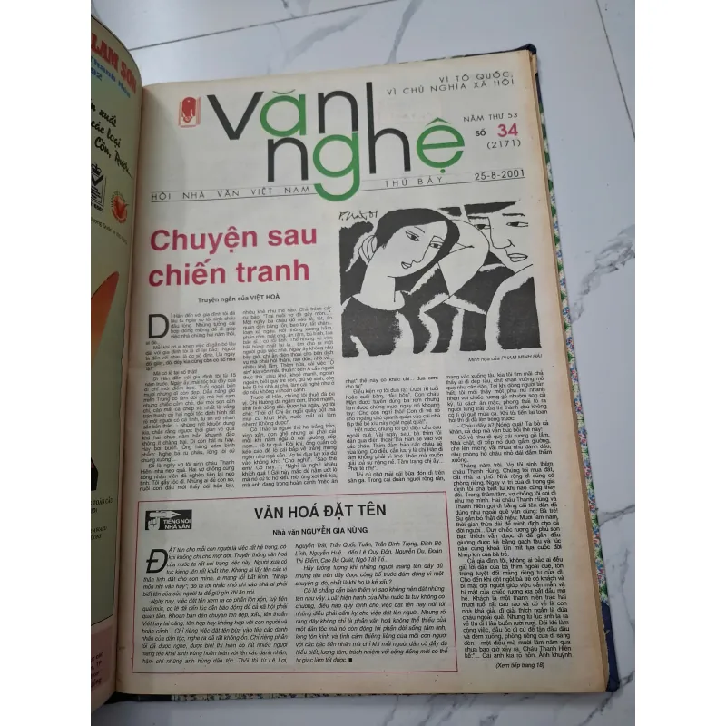 Báo Văn Nghệ 2001 số 27 đến số 39 799223