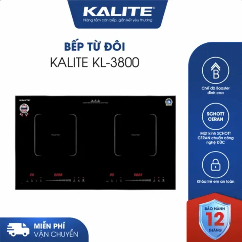 Bếp Từ Đôi Kalite KL-3800 – Thiết Kế Chuẩn Châu Âu, Inverter Tiết Kiệm Điện 927063