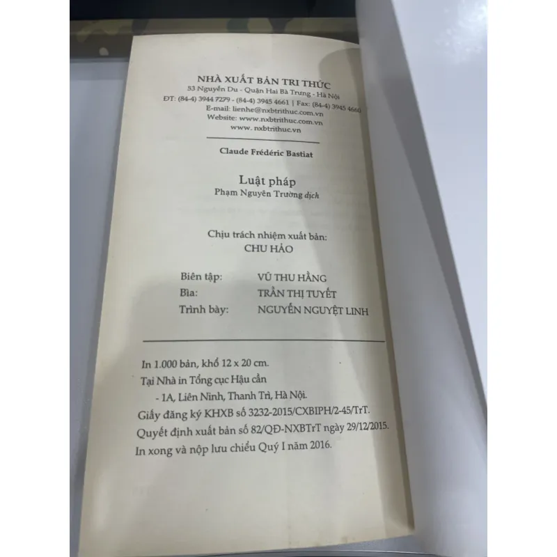 Luật pháp - Claude Frederic Bastiat 1020412