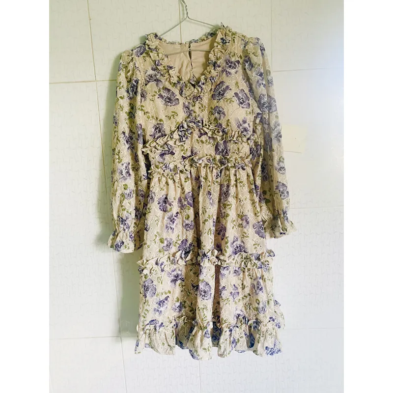 Đầm ngắn hoa nhí 594572