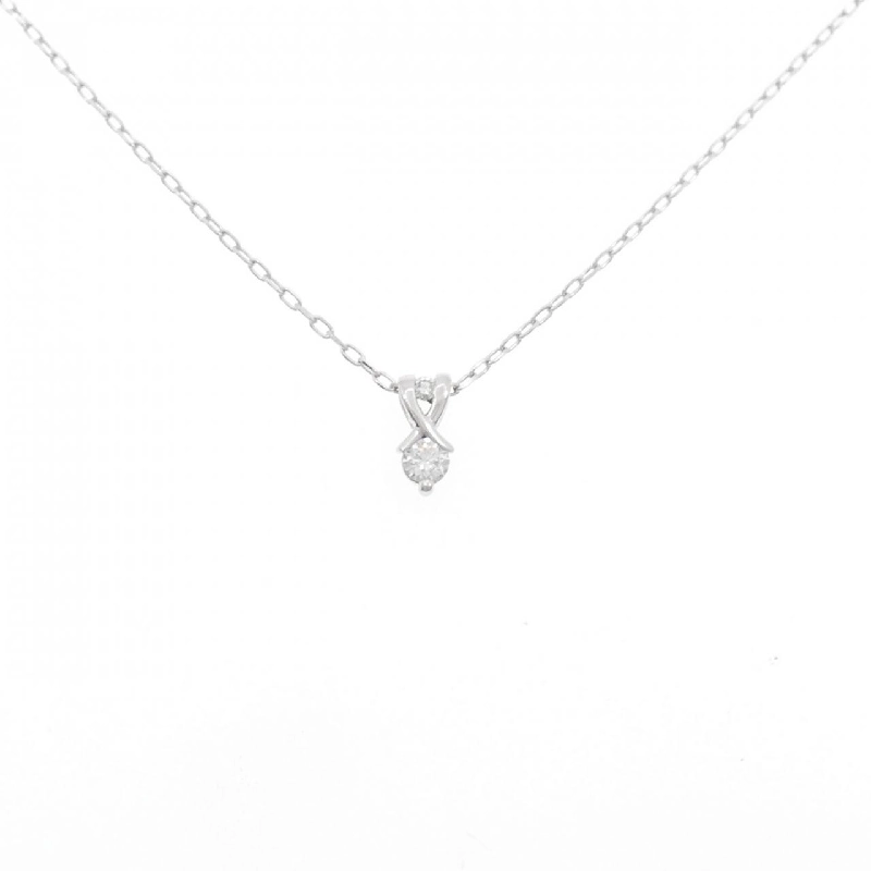 K18WG Dây chuyền kim cương 0.078CT - Hàng hiệu Chính hãng 860335