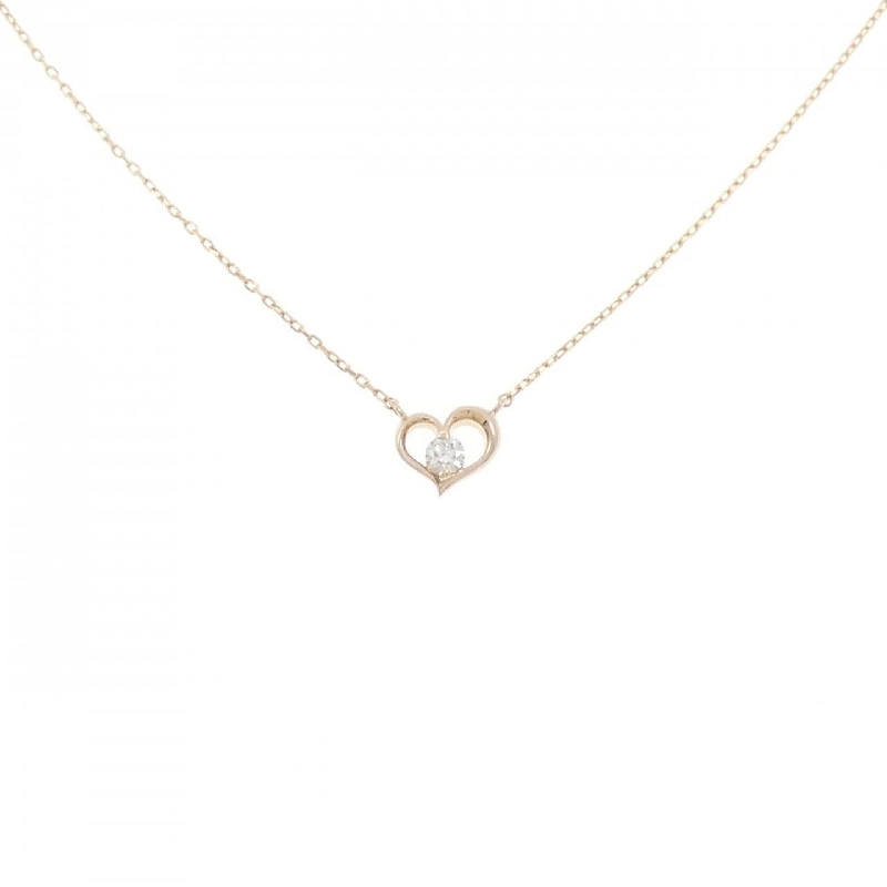 K18PG Dây chuyền hình trái tim kim cương - Hàng hiệu Authentic 861080