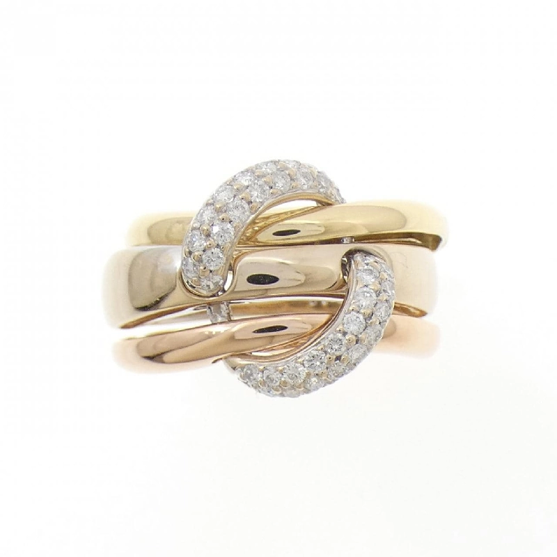 Nhẫn kim cương ba màu K18 0.41CT - Hàng hiệu Authentic 852264