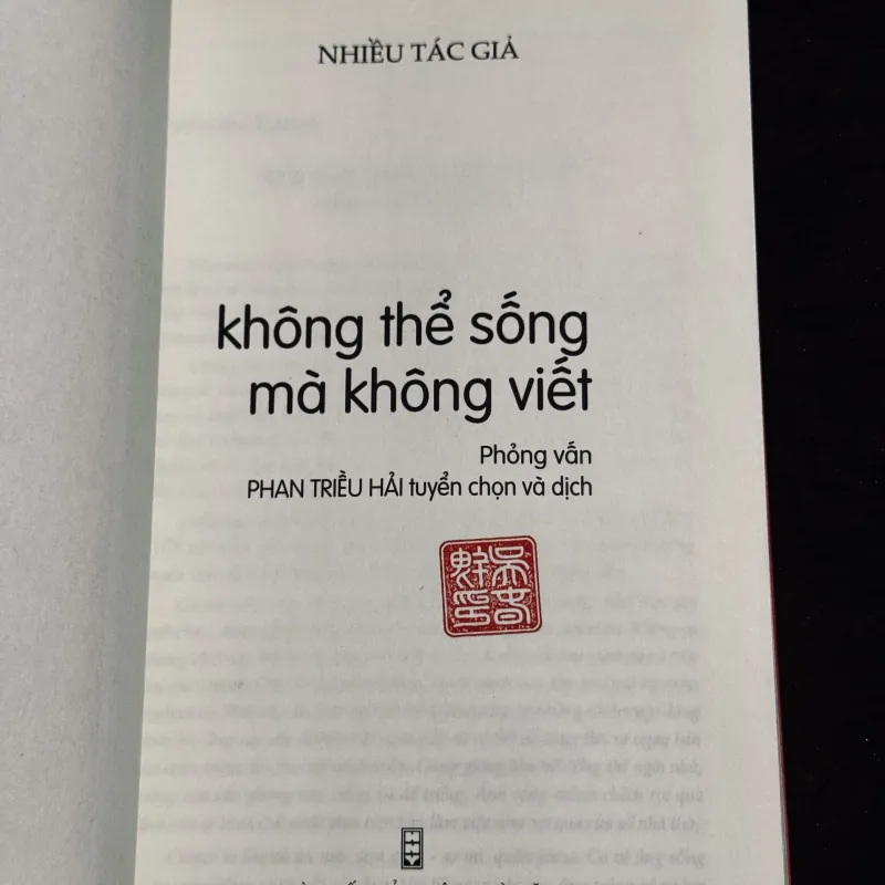 Không thể sống mà không viết 991075
