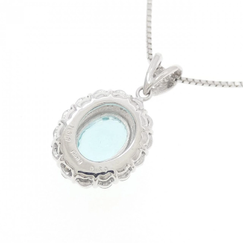 K18WG Paraiba Tourmaline Necklace 1.32CT - Hàng hiệu Authentic 856516