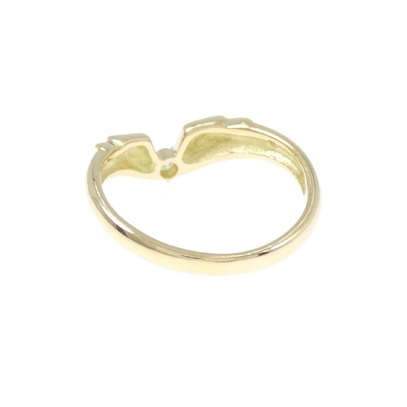 Nhẫn kim cương 750YG cánh 0.05CT 672375