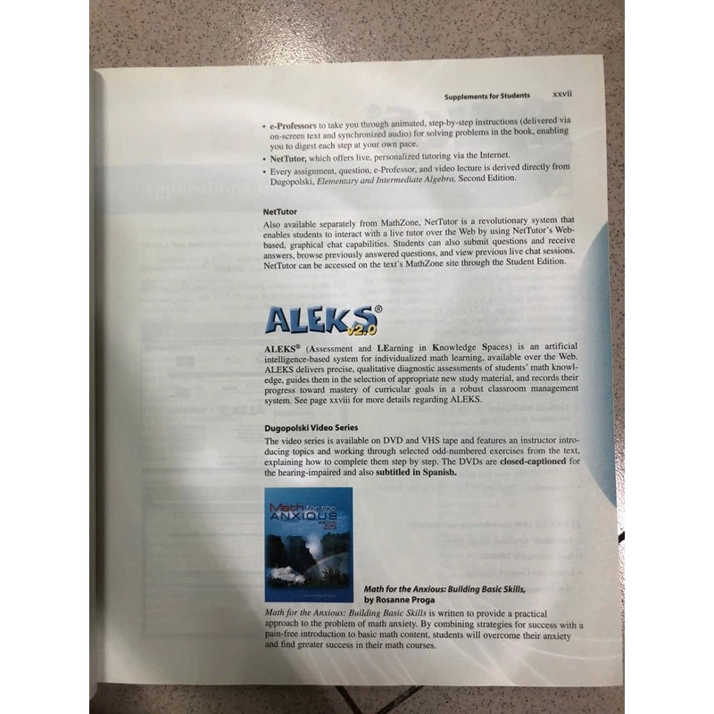 ALGEBRA ( Elementary and Intermediate) - Dugopolski 455776