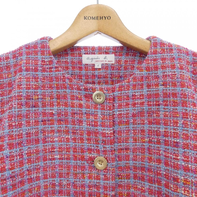 【Mã giảm giá】Áo khoác không cổ Agnes.b 640261