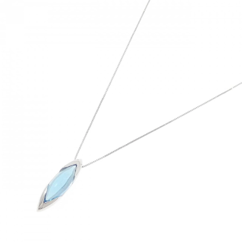 K18WG Blue Topaz Necklace - Hàng hiệu Authentic 864958