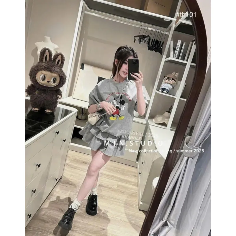 Set váy thun QCCC xinh xắn size S M còn nguyên tag mặc Tết cực xinh 1023389