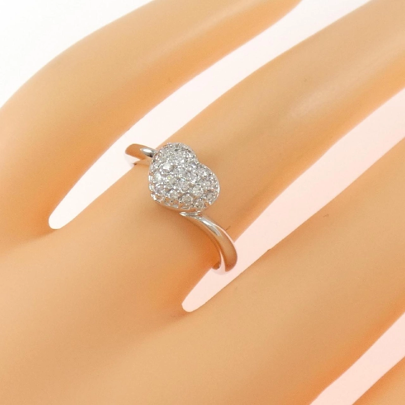 Nhẫn kim cương hình trái tim K18WG 0.21CT 667225