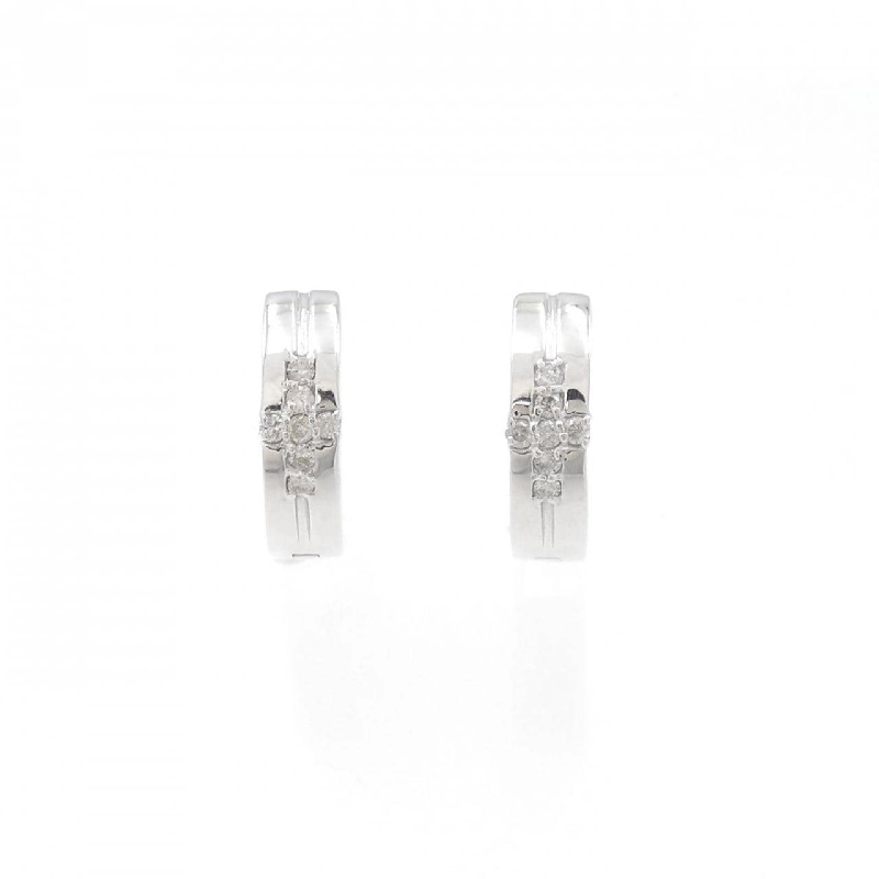 K18WG Bông tai kim cương chéo 0.2CT - Hàng hiệu chính hãng 877160