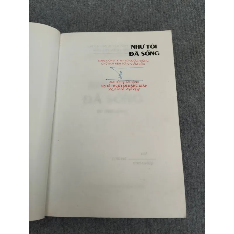 NHƯ TÔI ĐÃ SỐNG - ĐẠI TÁ NGUYỄN ĐĂNG GIÁP 990651
