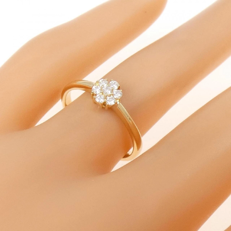 【Remake】Nhẫn kim cương K18YG hình hoa 0.15CT 673130