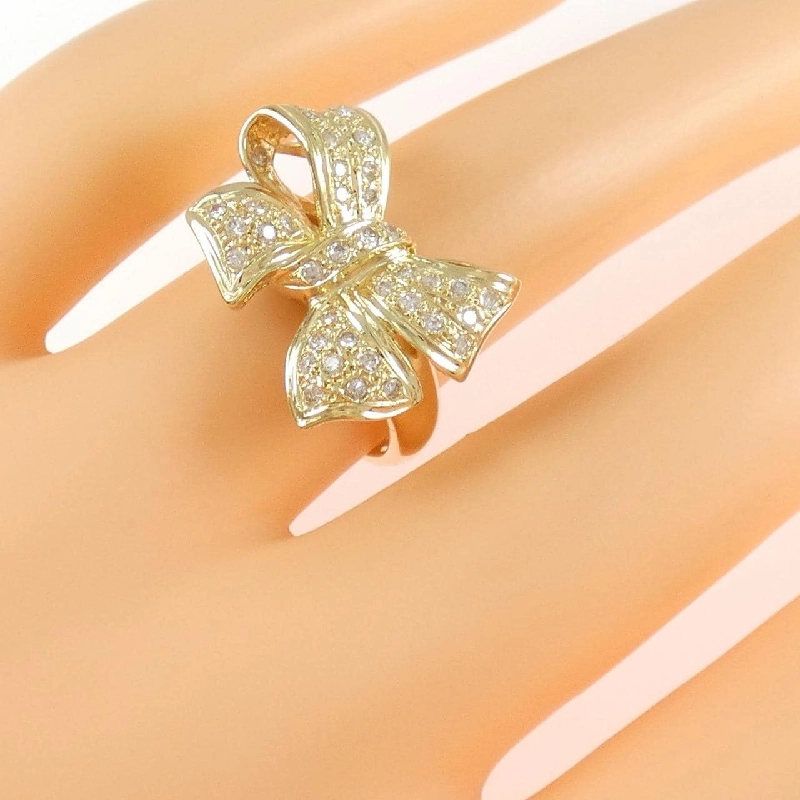 Nhẫn kim cương hình ruy băng K18YG 0.30CT - Hàng hiệu Authentic 851360