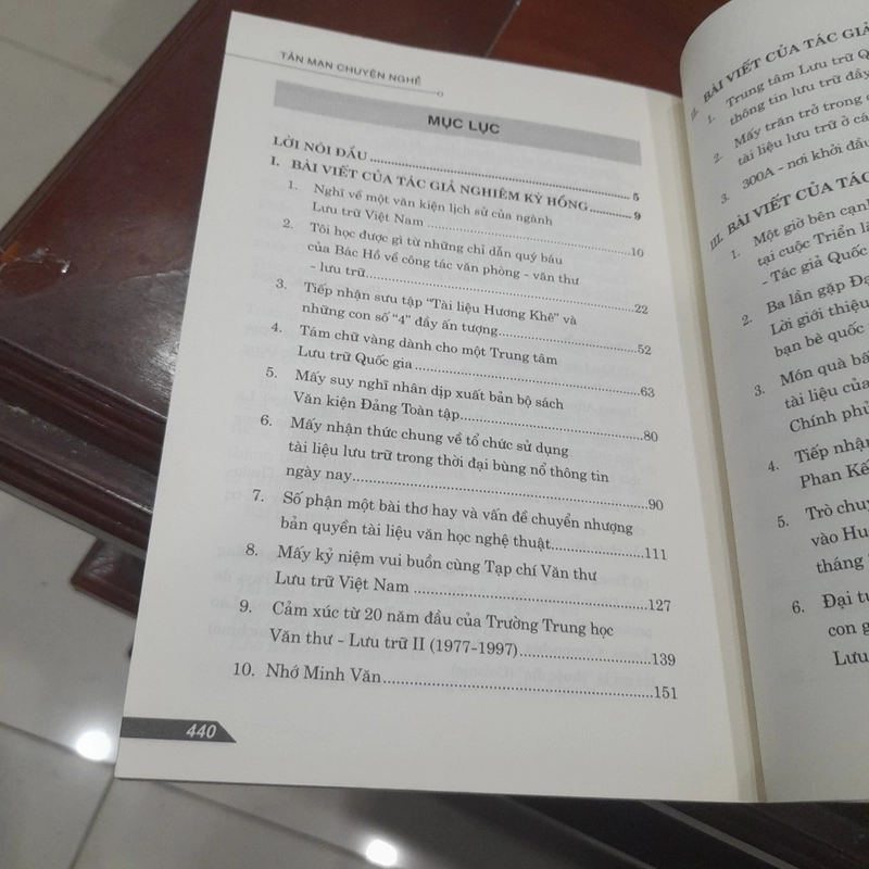 Nghiêm Kỳ Hồng và các tác giả - Tản mạn CHUYỆN NGHỀ (ngành Lưu trữ) 315010