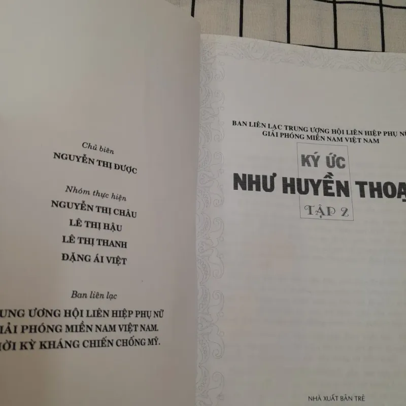 KÝ ỨC NHƯ HUYỀN THOẠI tập 2. Trung ương Hội Liên Hiệp Phụ Nữ. Năm 2006 576461