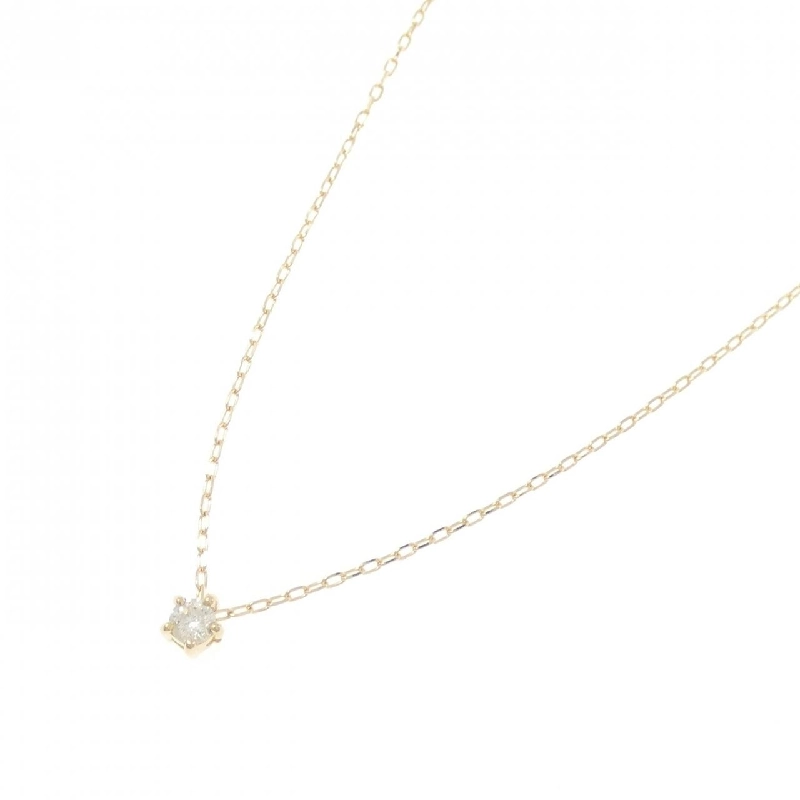 K18YG Solitaire Dây chuyền kim cương 0.11CT - Hàng hiệu Chính hãng 860536