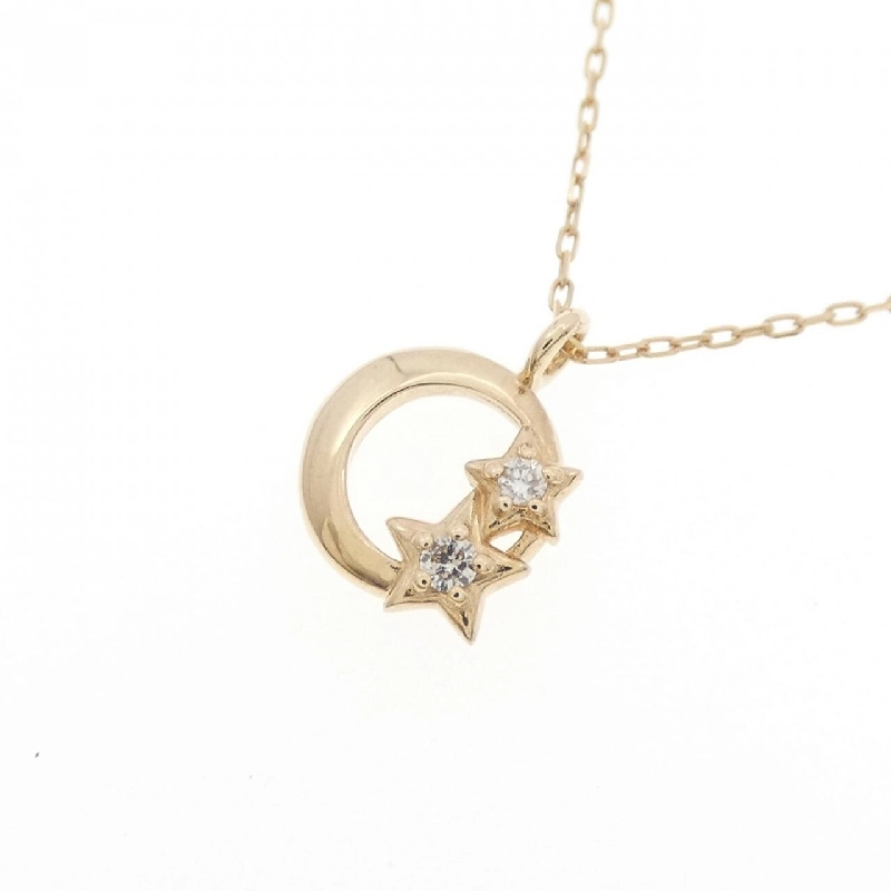 K10YG Sao × Mặt trăng Dây chuyền kim cương - Hàng hiệu Chính hãng 860908