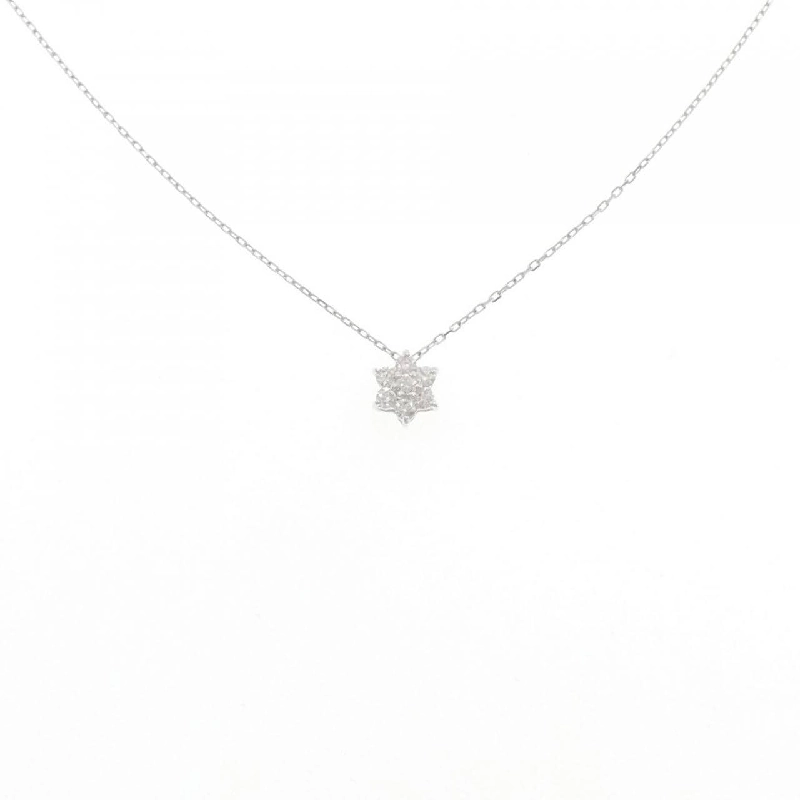 K18WG Hoa Đá Kim Cương Dây Chuyền 0.10CT - Hàng hiệu Chính hãng 861664