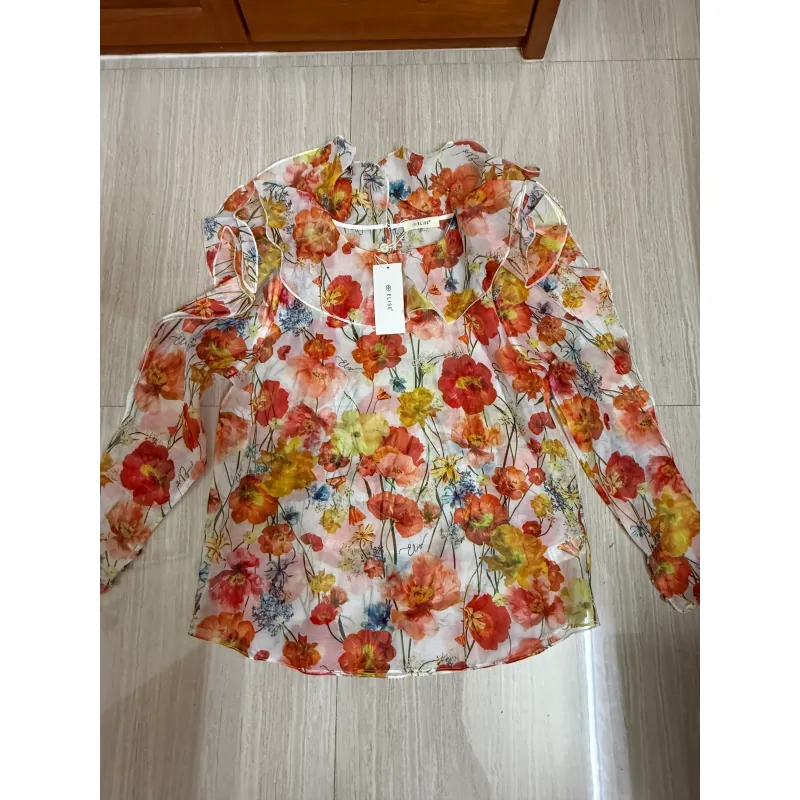 Váy nữ họa tiết hoa váy dáng xòe size XL màu sắc tươi sáng 1023751