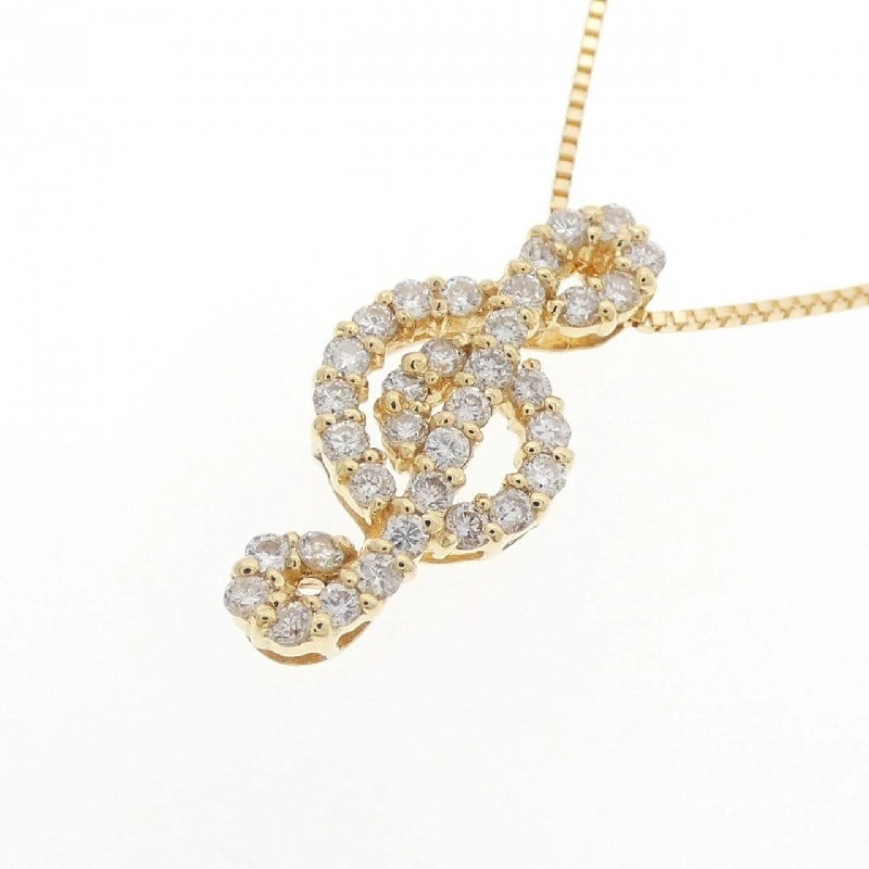 Dây chuyền kim cương K18YG nốt nhạc 0.30CT - Hàng hiệu Chính hãng 857075