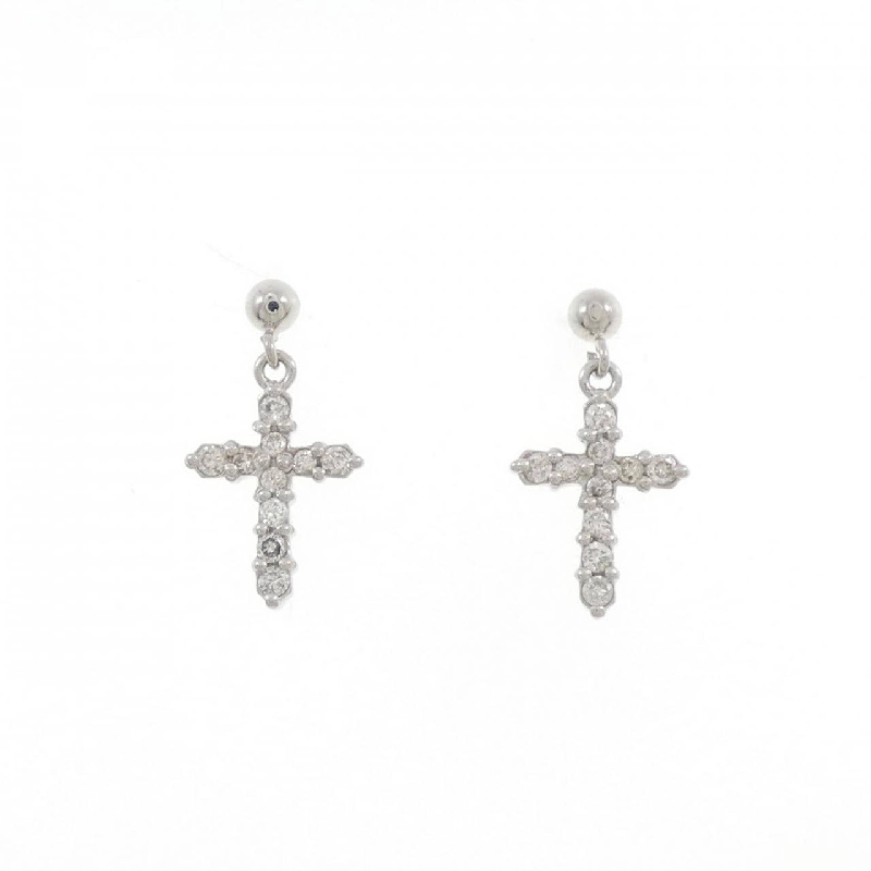 PT900 Bông tai kim cương chéo 0.20CT - Hàng hiệu Authentic 869611