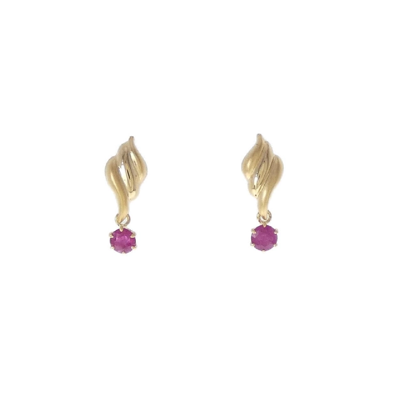 K18YG Bông tai Ruby - Hàng hiệu Chính hãng 868242