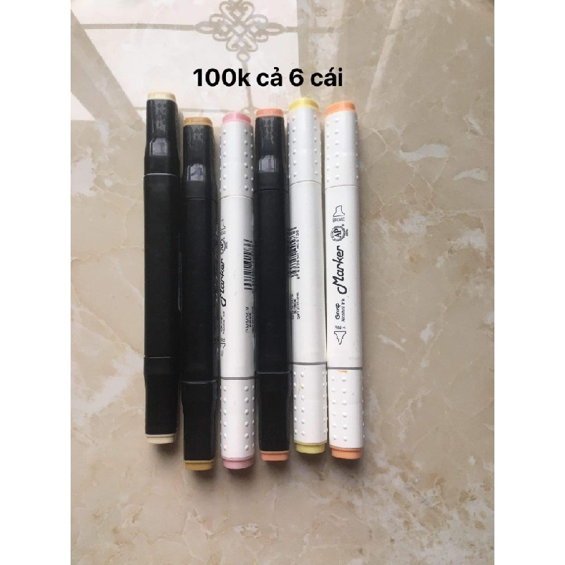 6 loại màu bút Marker  46456