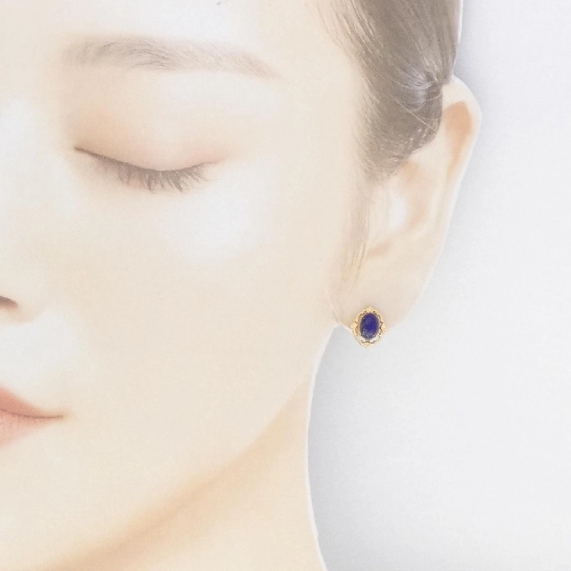 K18YG Lapis Lazuli Bông Tai - Hàng hiệu Chính hãng 870029