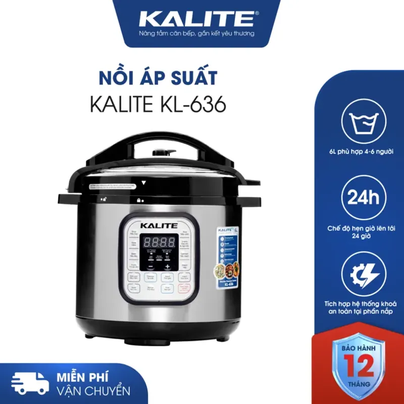 🌟 Nồi áp suất KL-636 – Đa chức năng, giữ nguyên hương vị và dưỡng chất thực phẩm! 707484