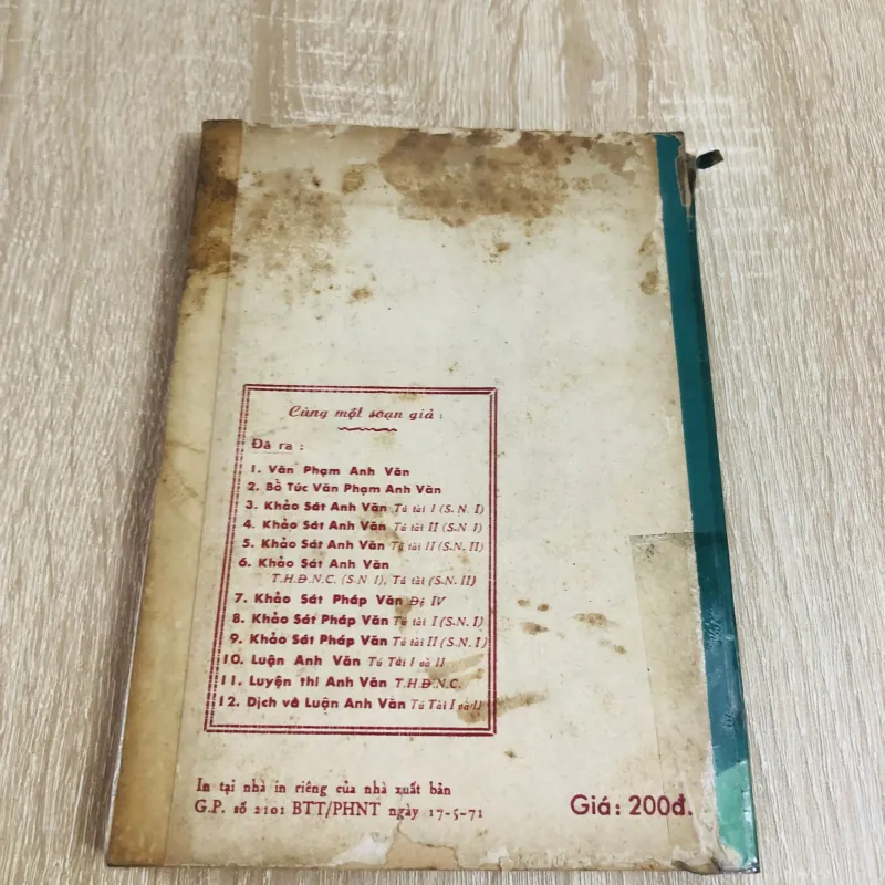 KHẢO SÁT PHÁP VĂN ( Luyện thi Tú tài I) 971787