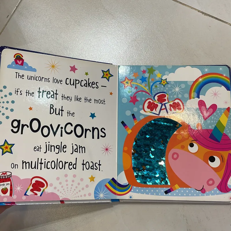 NGOẠI VĂN tiếng anh trẻ em: Do you believe in Groovicorns ? With two-way sequins 1027552