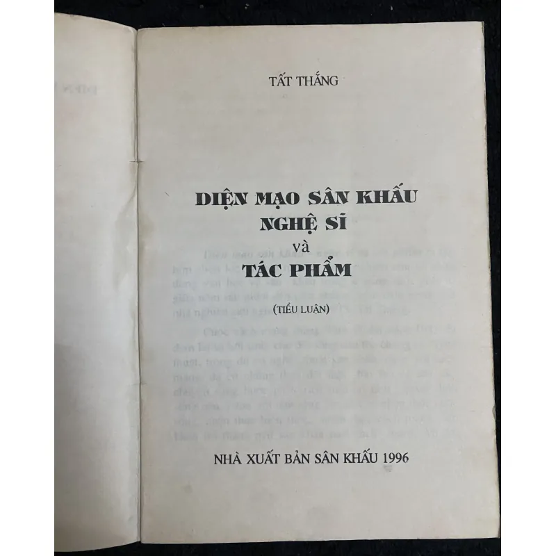 Diện mạo sân khấu: Nghệ sĩ và tác phẩm - Tất Thắng 1021952