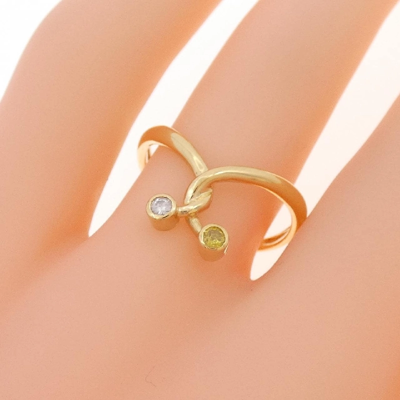 Nhẫn kim cương K18YG 0.07CT 669787