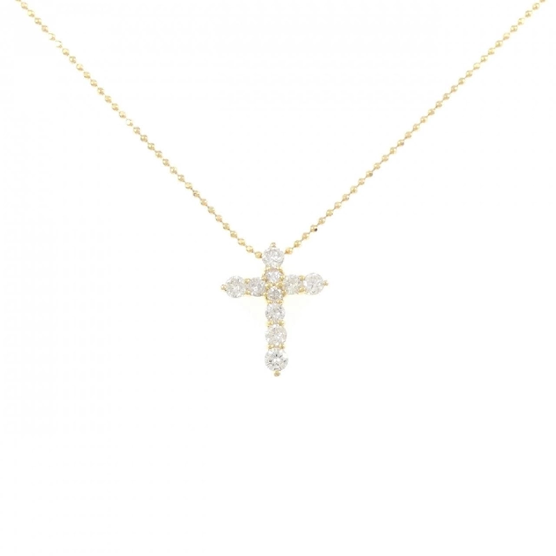 K18YG Dây chuyền kim cương chéo 0.50CT - Hàng hiệu chính hãng 855777