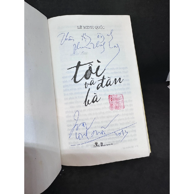 Tôi Và Đàn Bà, Lê Minh Quốc, Mới 80% (Ố Nhẹ, Có chữ ký tác giả), 2013 SBM2504 450644