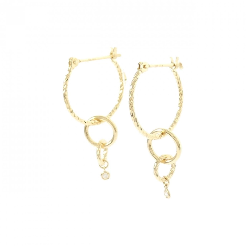 K18YG 2WAY Bông tai kim cương - Hàng hiệu Chính hãng 871567