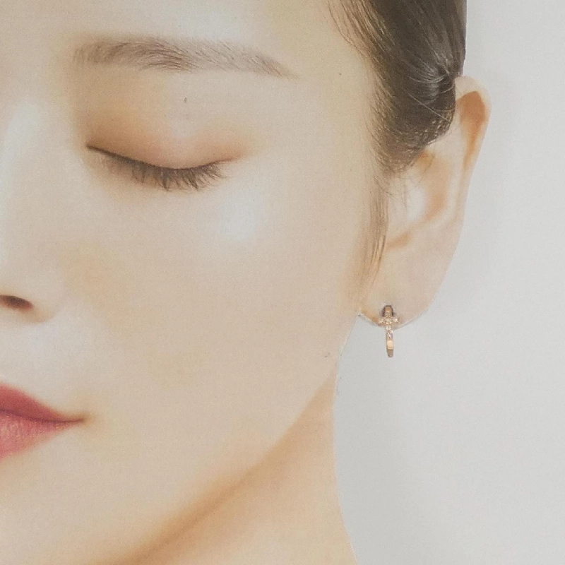 K10PG Bông tai kim cương một bên - Hàng hiệu Authentic 869946