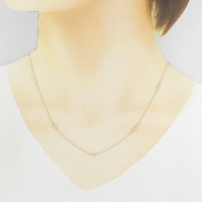 Dây chuyền kim cương K18YG 0.15CT - Hàng hiệu Chính hãng 856415